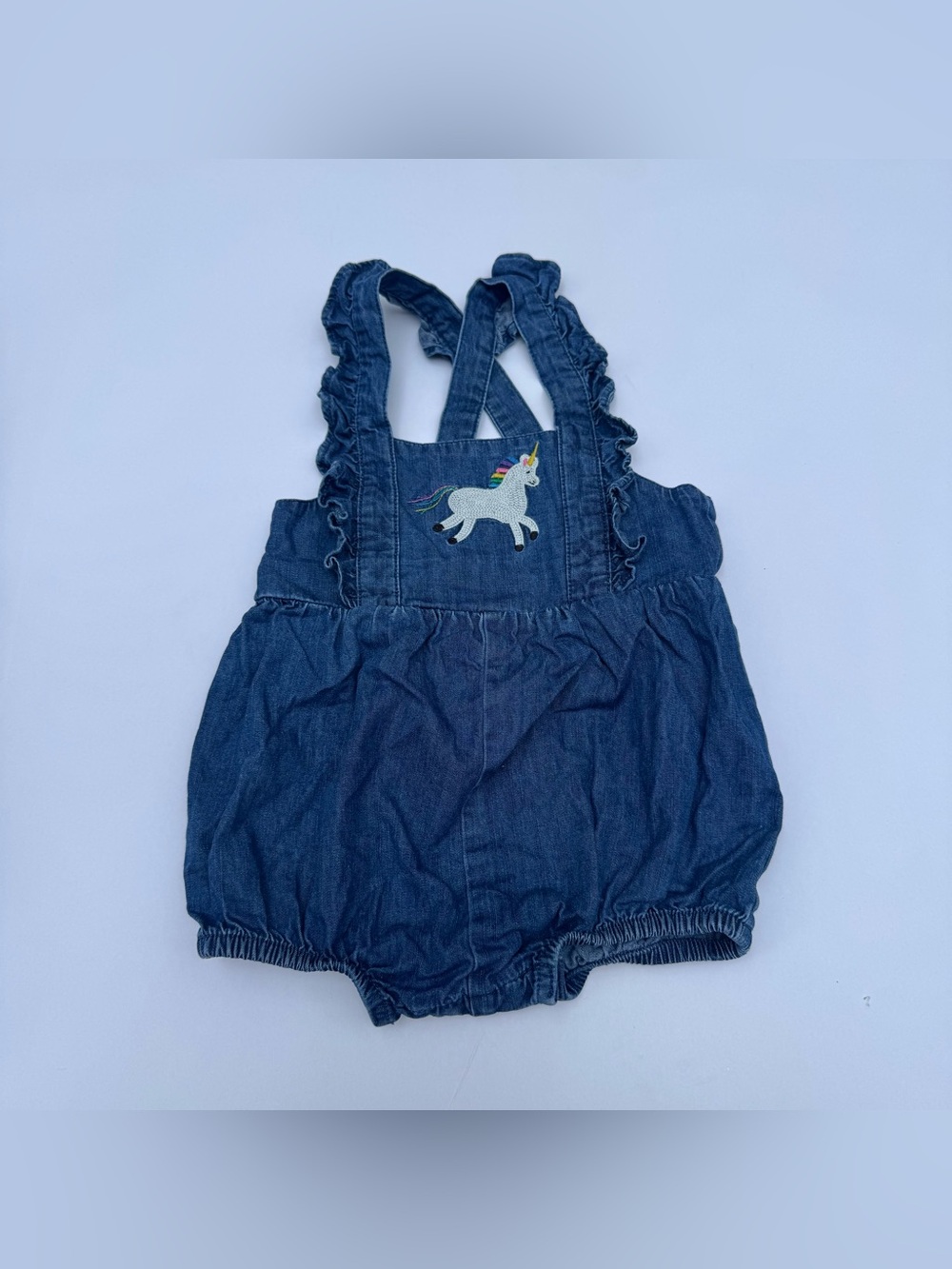 Hanna Denim Unicorn Romper Playsuit